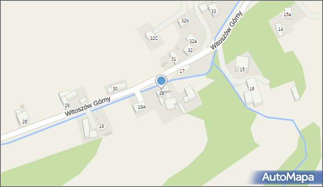 Witoszów Górny, Witoszów Górny, 18, mapa Witoszów Górny