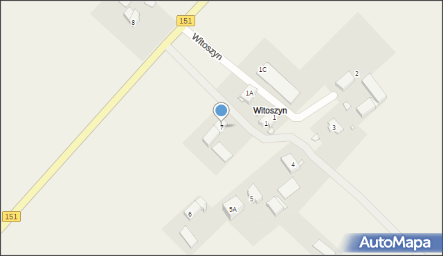 Witoszyn, Witoszyn, 7, mapa Witoszyn