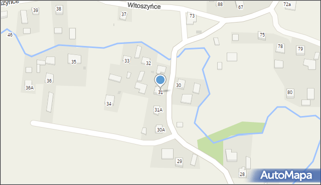 Witoszyńce, Witoszyńce, 31, mapa Witoszyńce