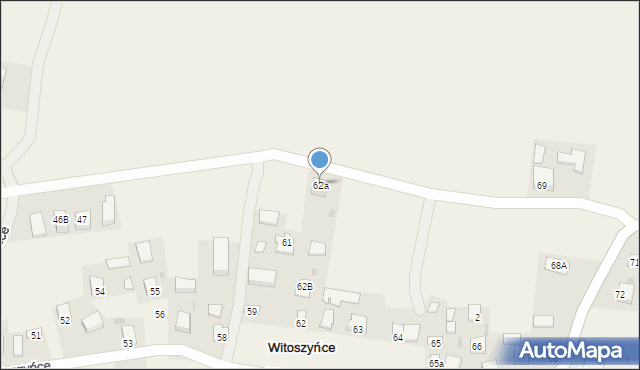 Witoszyńce, Witoszyńce, 62a, mapa Witoszyńce