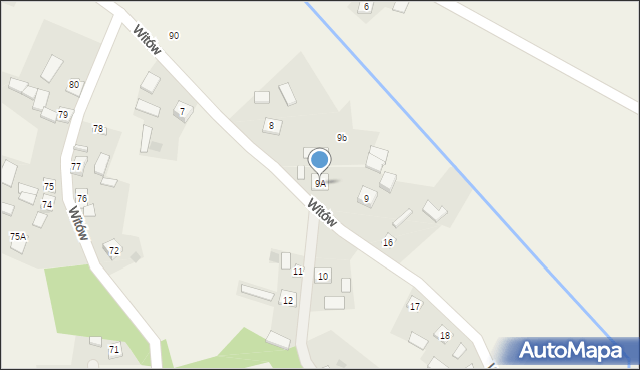 Witów, Witów, 9A, mapa Witów