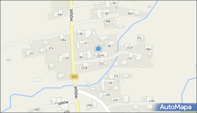 Witów, Witów, 101, mapa Witów