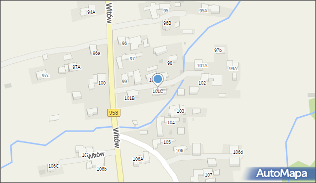 Witów, Witów, 101C, mapa Witów
