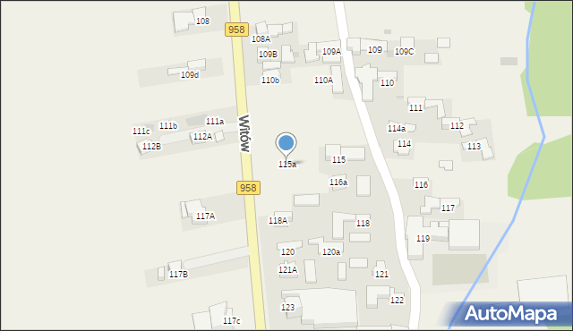 Witów, Witów, 115a, mapa Witów