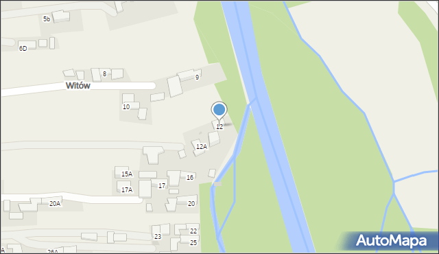 Witów, Witów, 12, mapa Witów