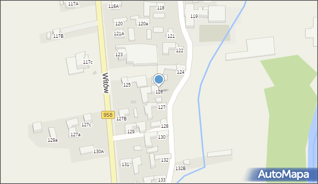 Witów, Witów, 126, mapa Witów