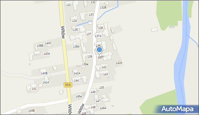 Witów, Witów, 140, mapa Witów