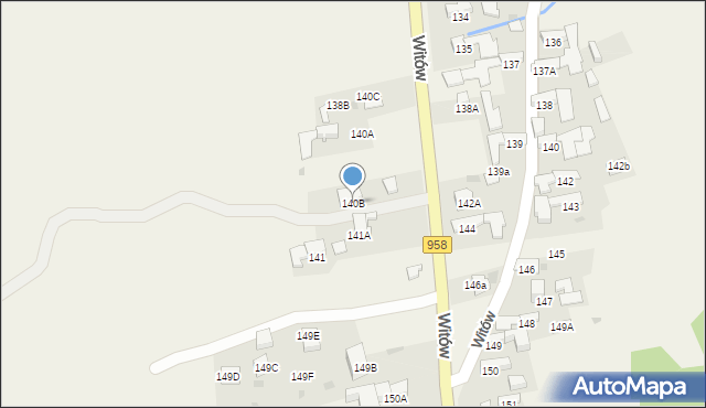 Witów, Witów, 140B, mapa Witów