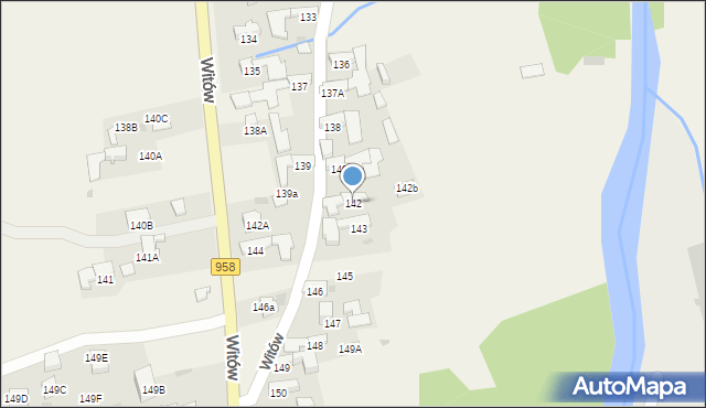 Witów, Witów, 142, mapa Witów