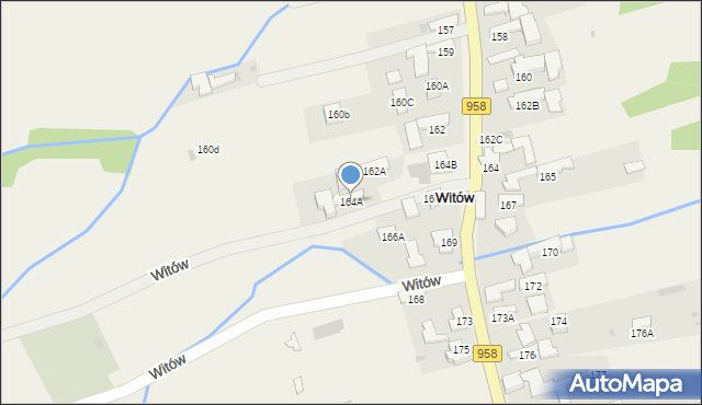Witów, Witów, 164A, mapa Witów