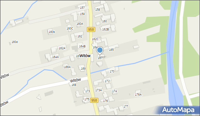 Witów, Witów, 167, mapa Witów