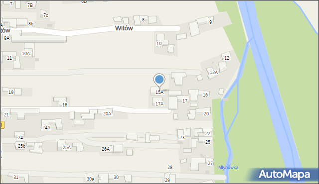 Witów, Witów, 16a, mapa Witów