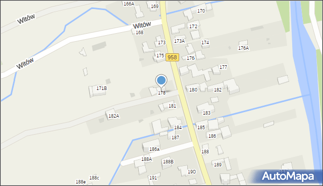 Witów, Witów, 178, mapa Witów