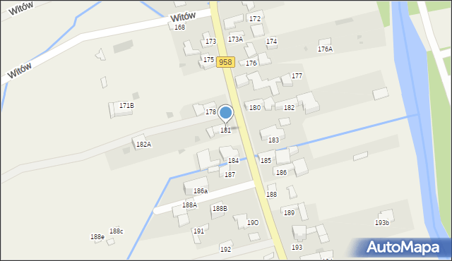 Witów, Witów, 181, mapa Witów