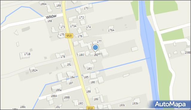 Witów, Witów, 182, mapa Witów