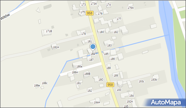 Witów, Witów, 184, mapa Witów