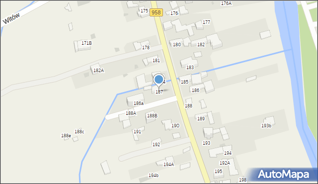 Witów, Witów, 187, mapa Witów