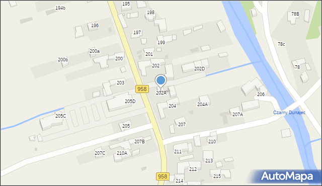 Witów, Witów, 202A, mapa Witów