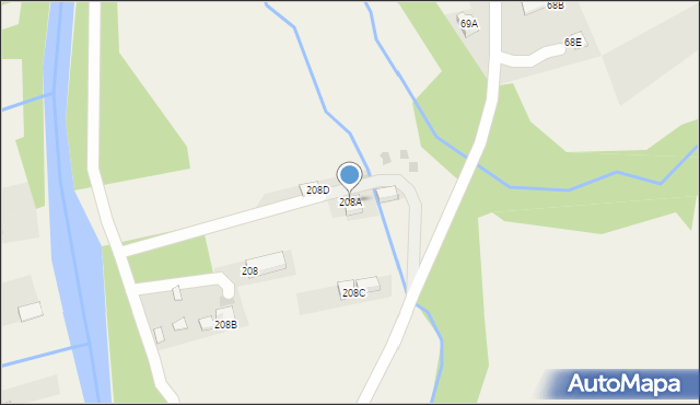 Witów, Witów, 208a, mapa Witów