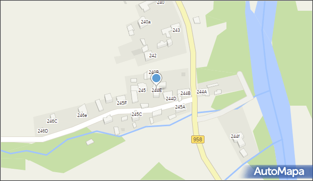 Witów, Witów, 244E, mapa Witów