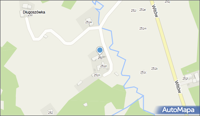 Witów, Witów, 251, mapa Witów
