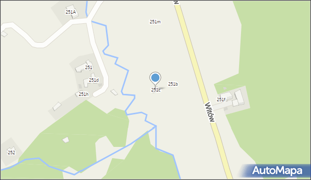 Witów, Witów, 251c, mapa Witów
