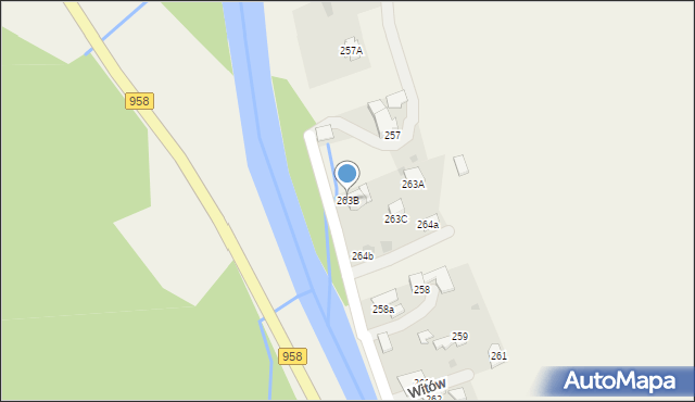 Witów, Witów, 263B, mapa Witów