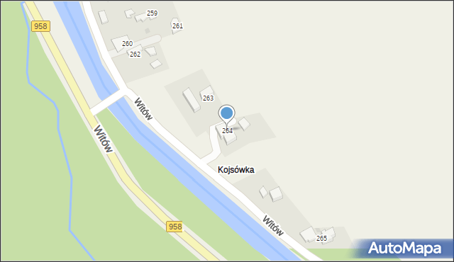 Witów, Witów, 264, mapa Witów