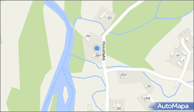 Witów, Witów, 285, mapa Witów