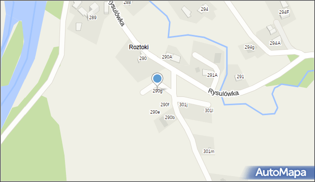 Witów, Witów, 290g, mapa Witów