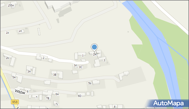 Witów, Witów, 2A, mapa Witów