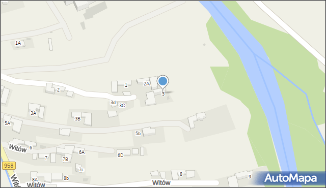Witów, Witów, 3, mapa Witów