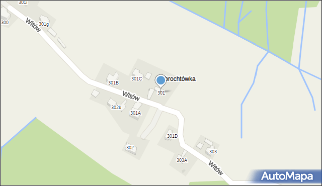 Witów, Witów, 301, mapa Witów