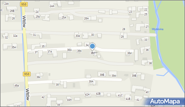 Witów, Witów, 36C, mapa Witów