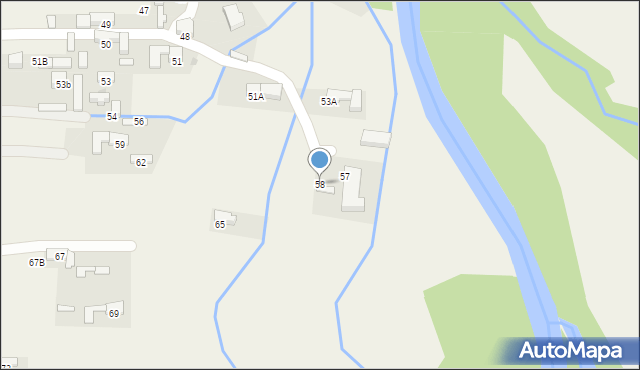 Witów, Witów, 58, mapa Witów