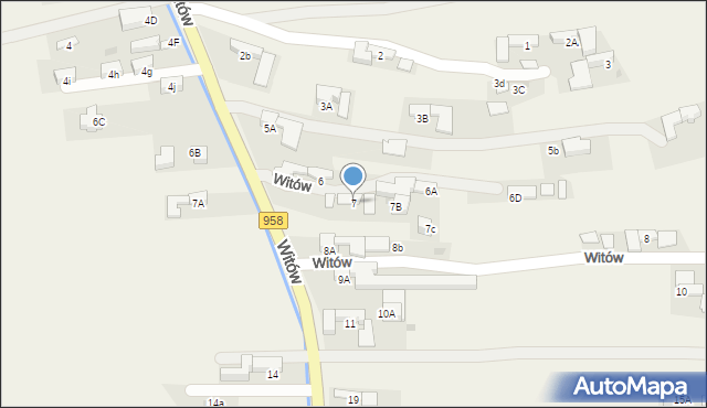 Witów, Witów, 7, mapa Witów