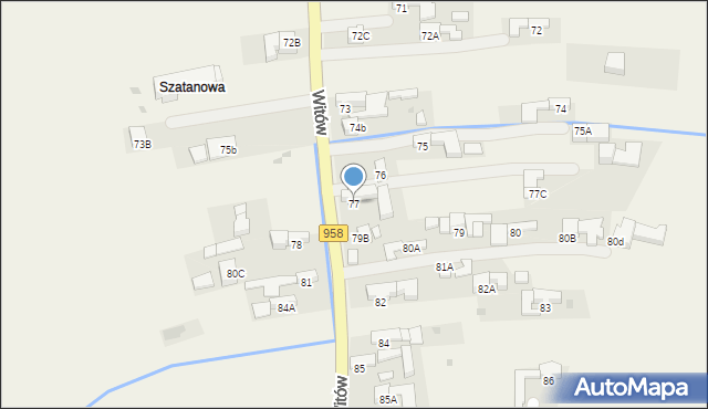 Witów, Witów, 77, mapa Witów