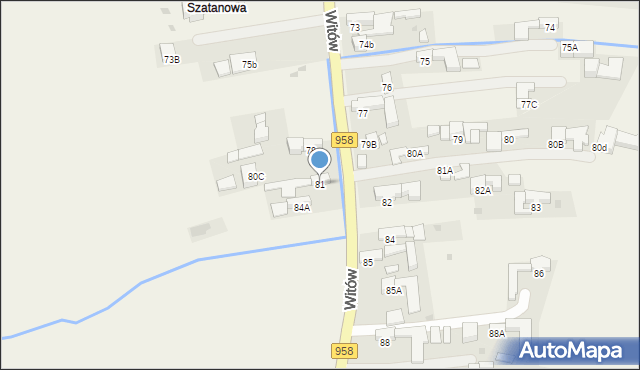 Witów, Witów, 81, mapa Witów