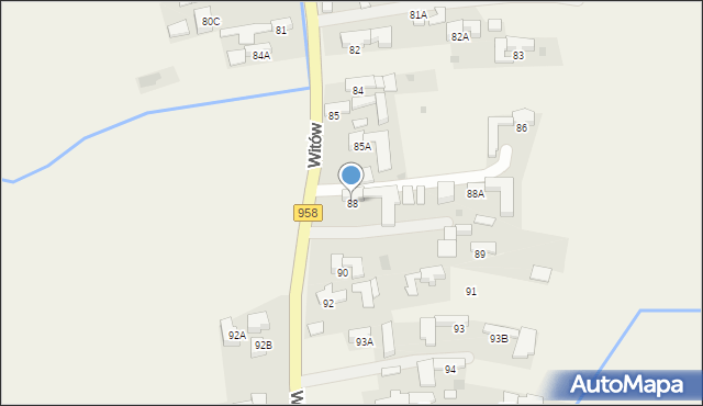 Witów, Witów, 88, mapa Witów