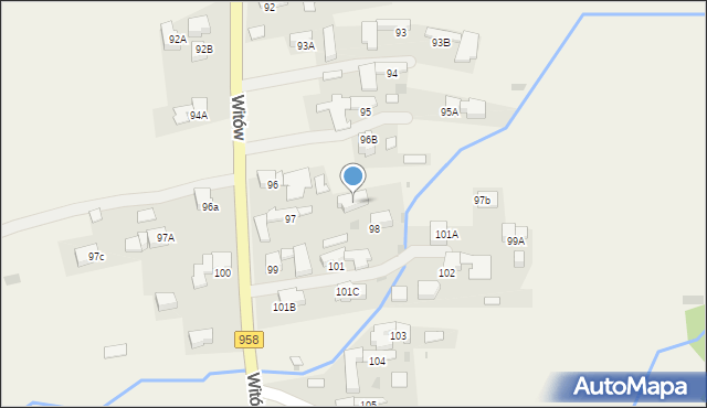 Witów, Witów, 97d, mapa Witów
