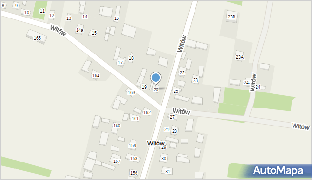 Witów, Witów, 20, mapa Witów