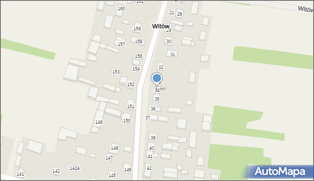 Witów, Witów, 34, mapa Witów