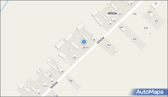 Witów, Witów, 37, mapa Witów