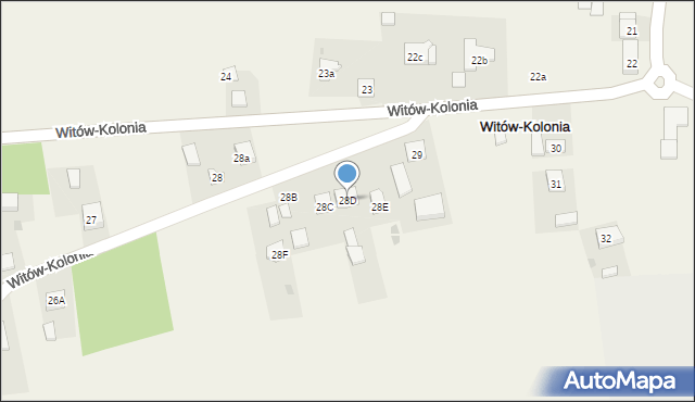 Witów-Kolonia, Witów-Kolonia, 28D, mapa Witów-Kolonia