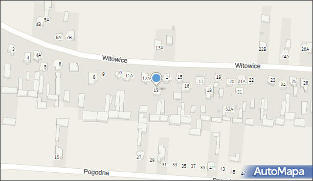 Witowice, Witowice, 13, mapa Witowice