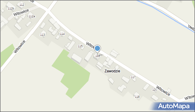 Witowice, Witowice, 116, mapa Witowice