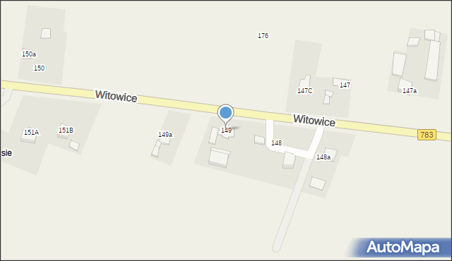 Witowice, Witowice, 149, mapa Witowice