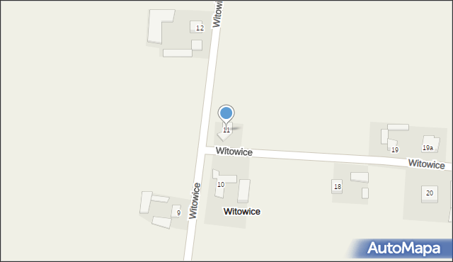 Witowice, Witowice, 11, mapa Witowice