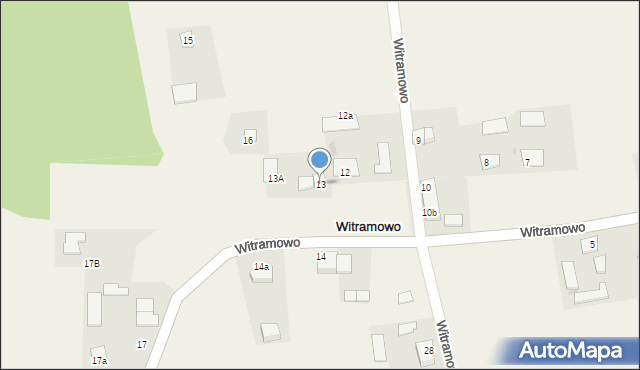 Witramowo, Witramowo, 13, mapa Witramowo