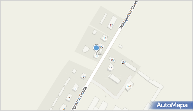 Witrogoszcz-Osada, Witrogoszcz-Osada, 10B, mapa Witrogoszcz-Osada